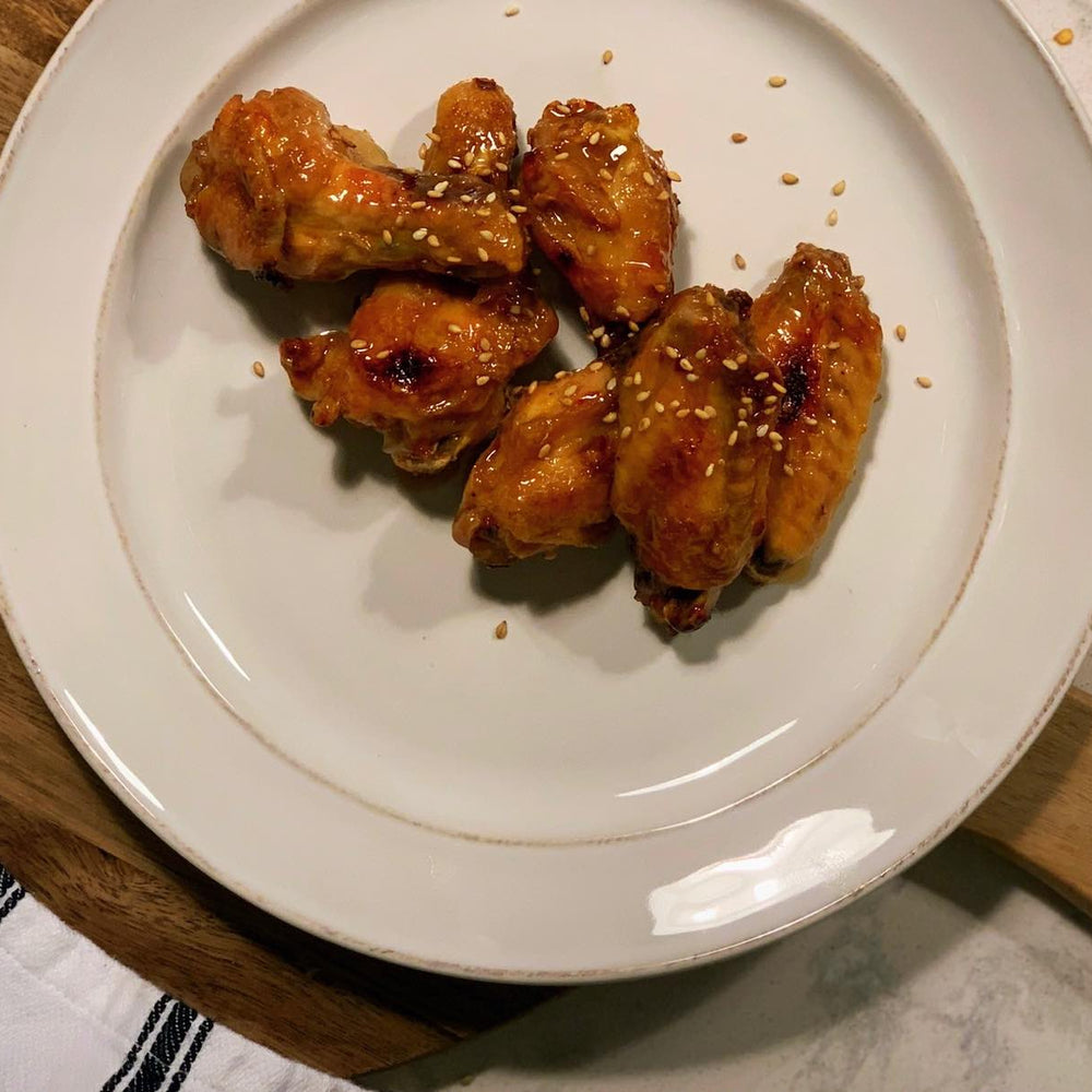 Crispy Baked Maple Garlic Chicken Wings