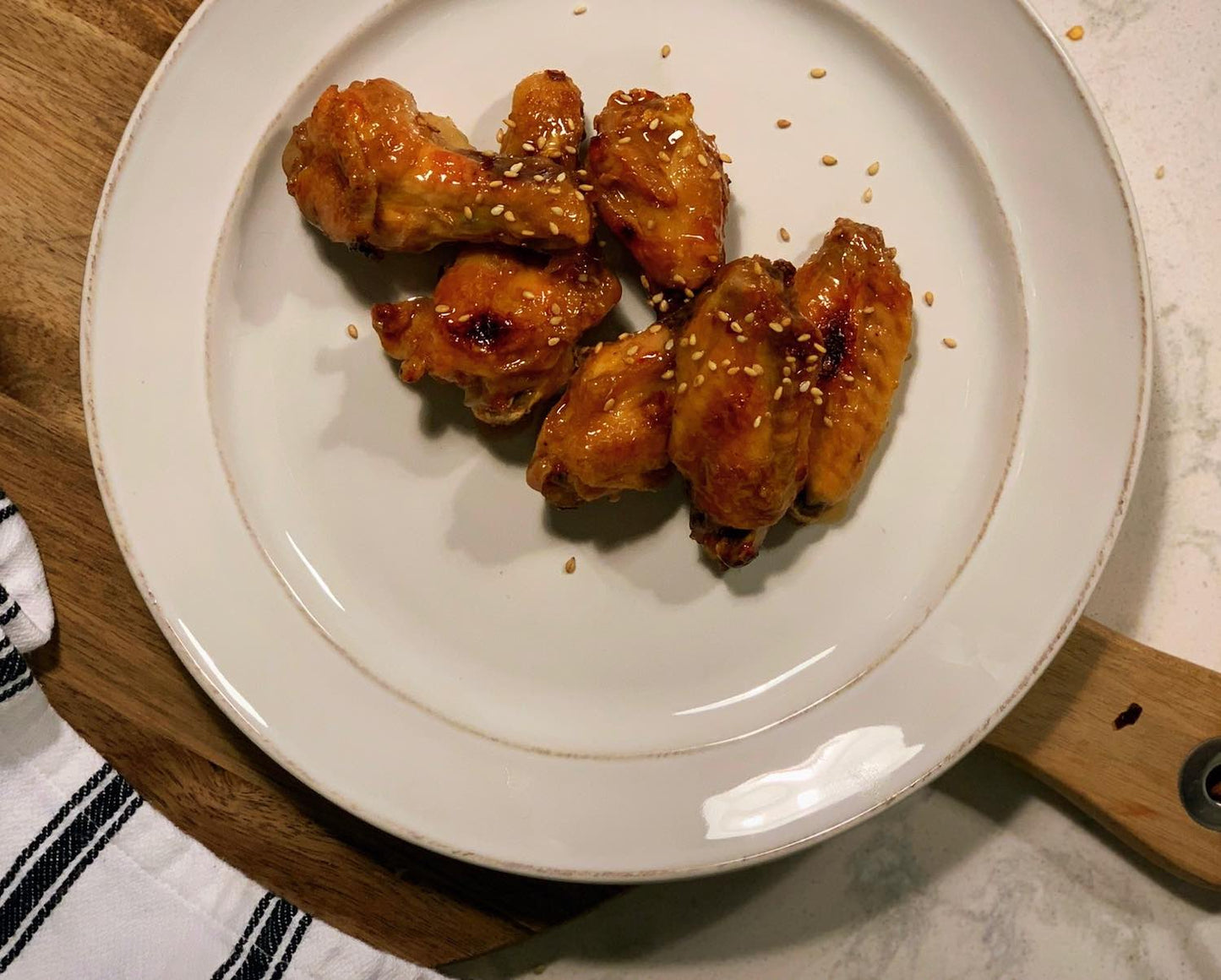 Crispy Baked Maple Garlic Chicken Wings